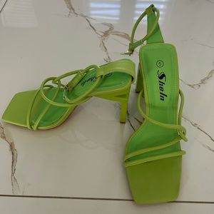Light green high heels